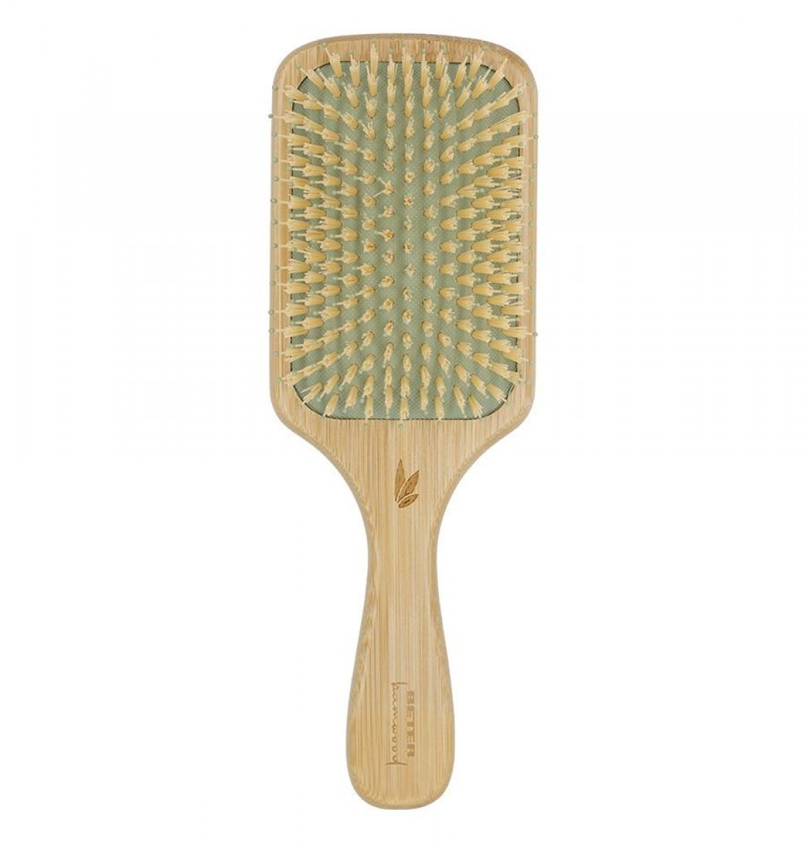 Paddle cushion brush. Bamwood