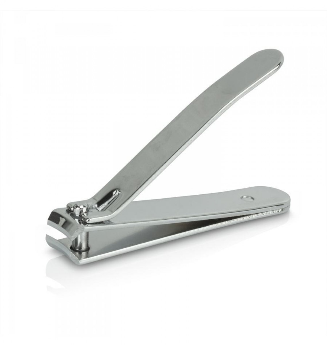 Chromeplated manicure nail clipper with nail file