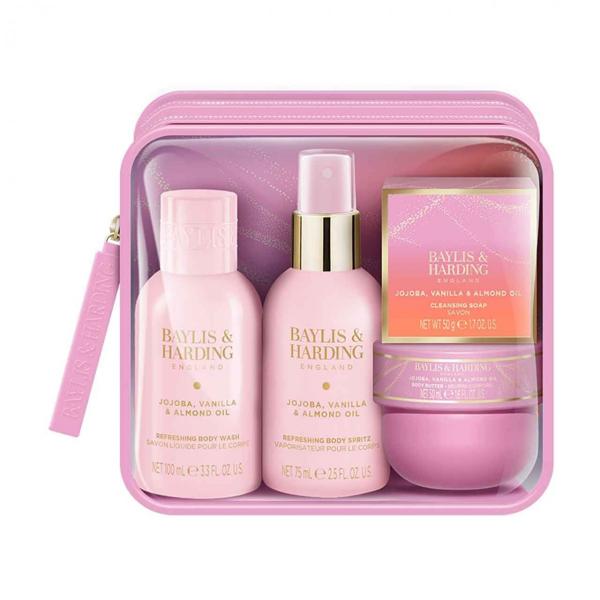 Baylis & Harding Jojoba, Vanilla & Almond Oil Luxury Travel Wash Bag Gift Set
