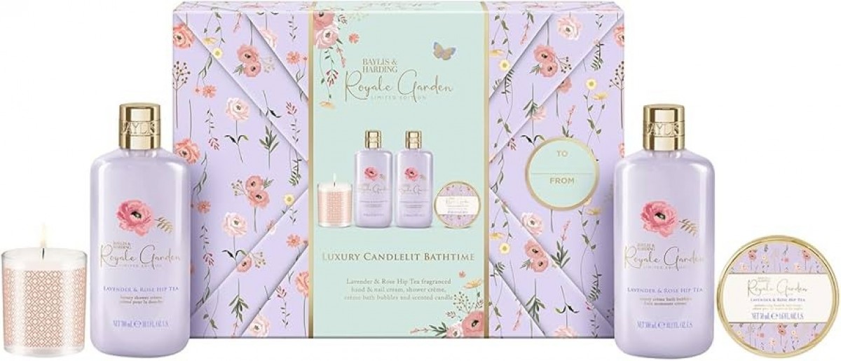 Baylis & Harding Royale Garden Gift Wrapped Candlelit Gift Set