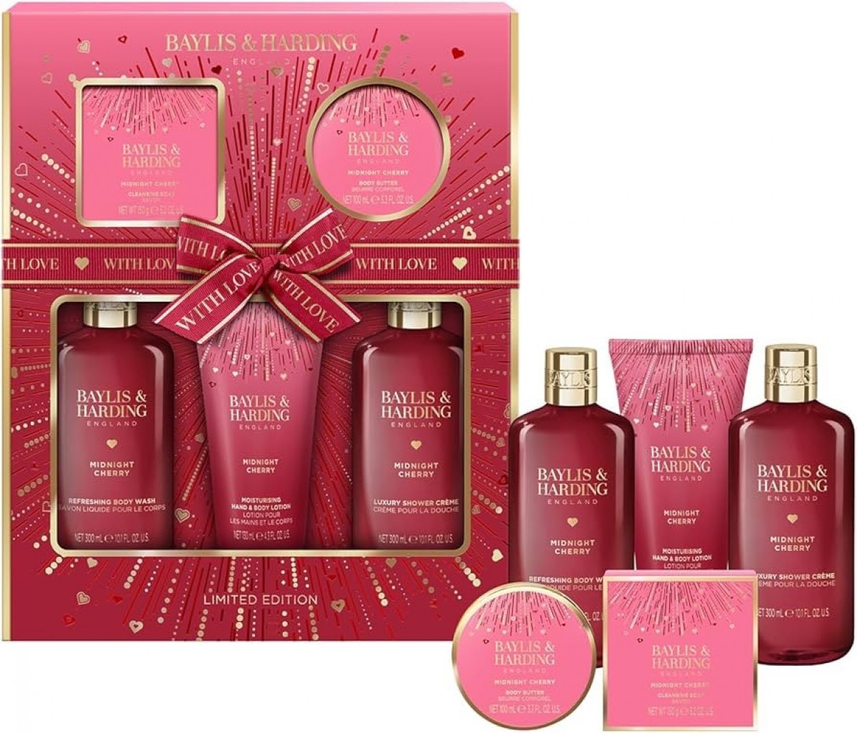 Baylis & Harding Midnight Cherry Perfect Pamper Gift Set