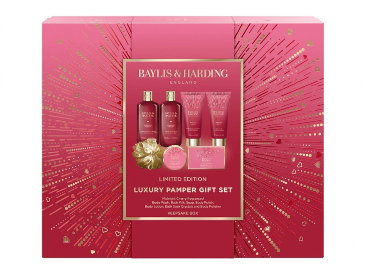 Baylis & Harding Midnight Cherry Luxury Pamper Gift Set