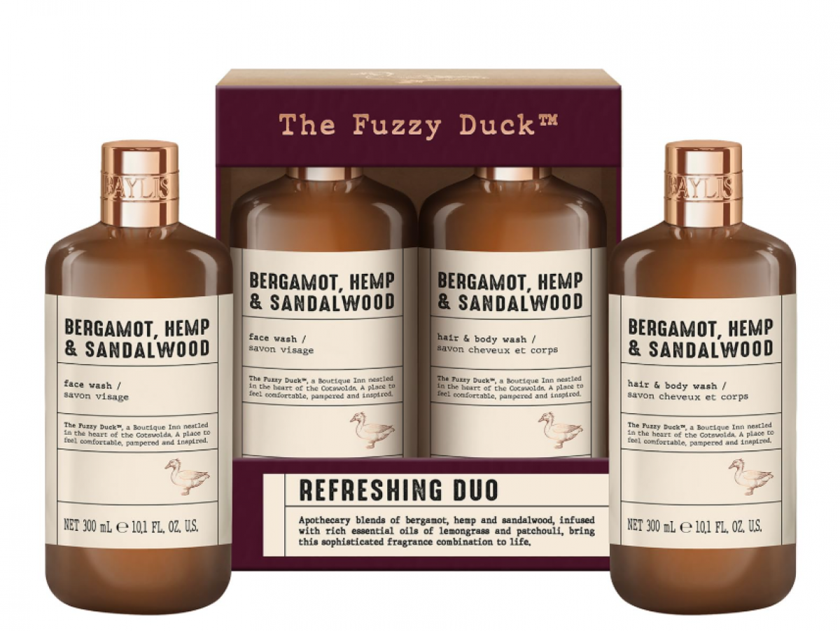 Baylis & Harding The Fuzzy Duck Bergamot, Hemp & Sandalwood Men's Refreshing Duo Gift Set