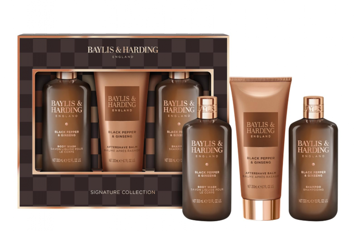 Baylis & Harding Black Pepper & Ginseng Men's Luxury Bathing Trio Gift Set