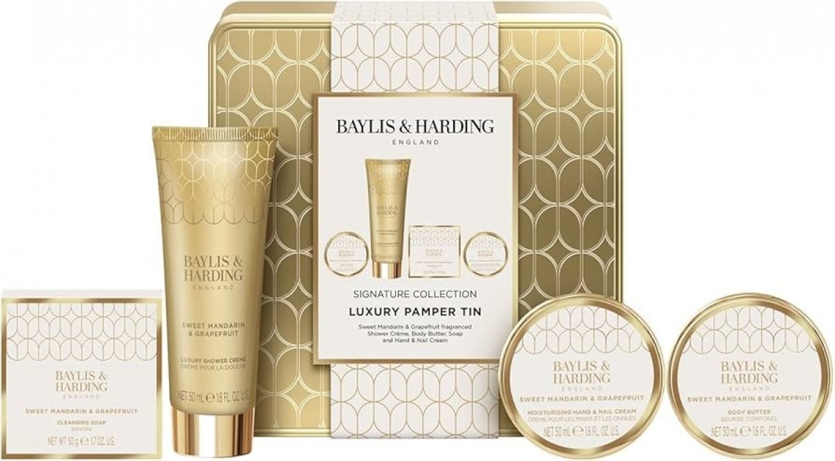 Baylis & Harding Sweet Mandarin & Grapefruit Luxury Pamper Tin Gift Set