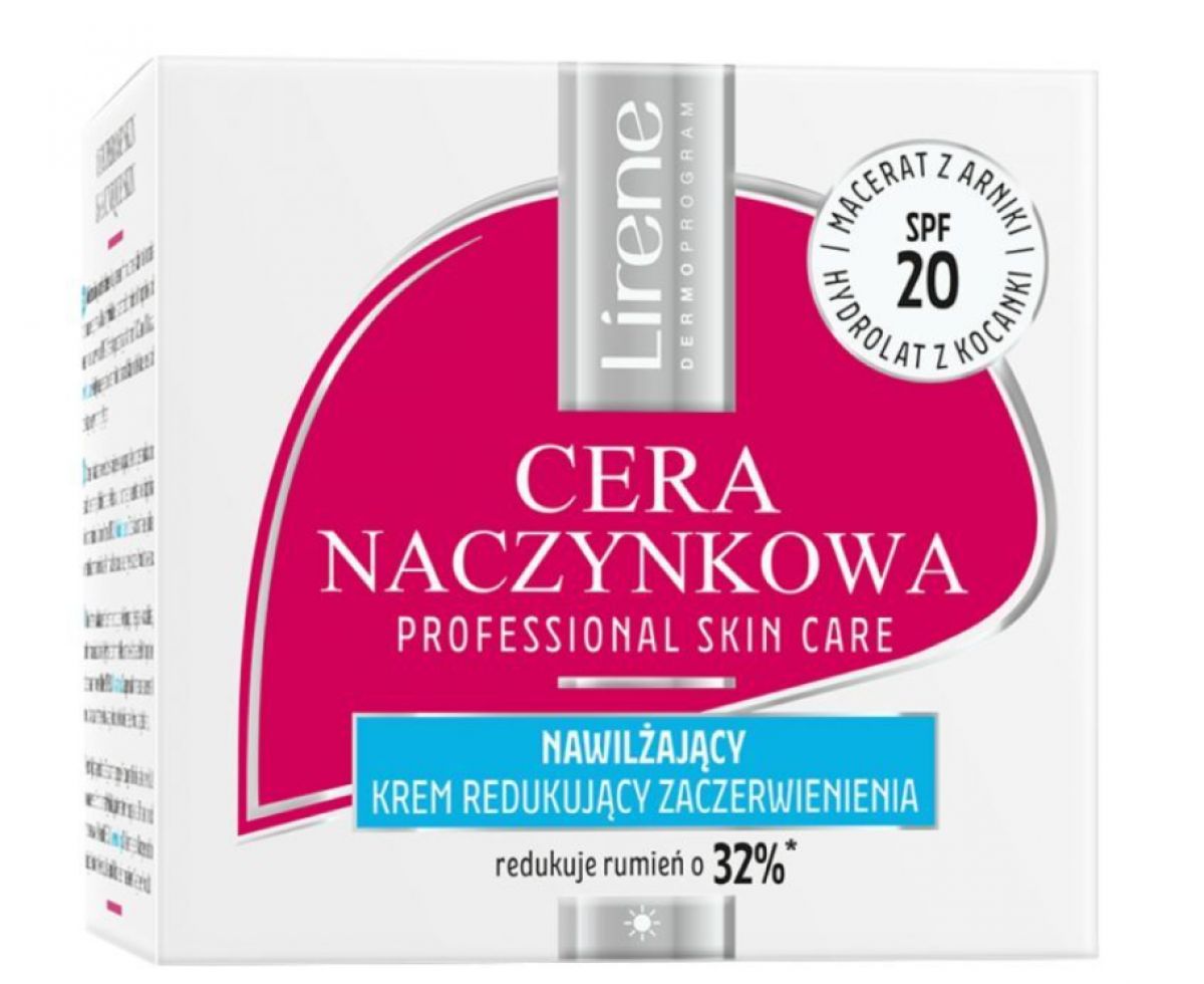 Lirene Capillary Skin Moisturizing day cream reducing redness SPF 20