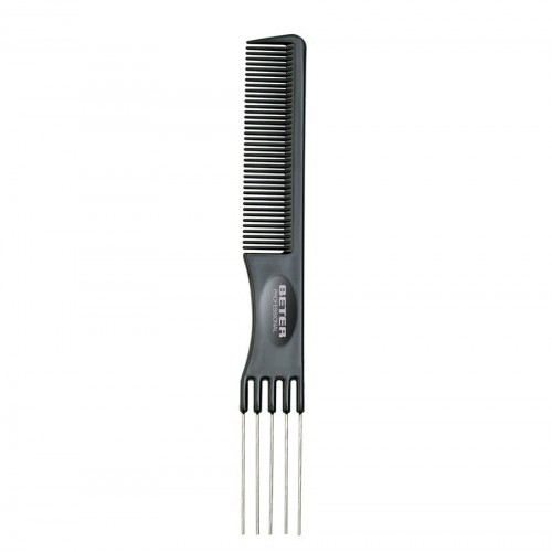 Professional teasing comb, handle with 5 prongs