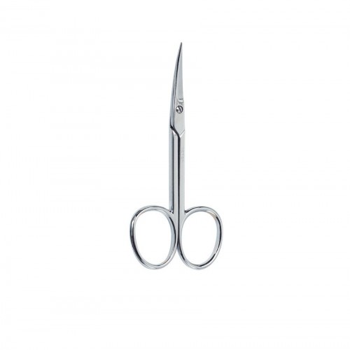 Chrome plated curved manicure cuticle scissors