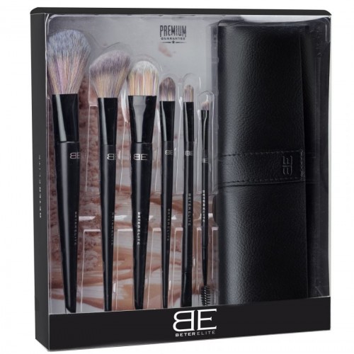 Roll-up case with 6 make up brushes