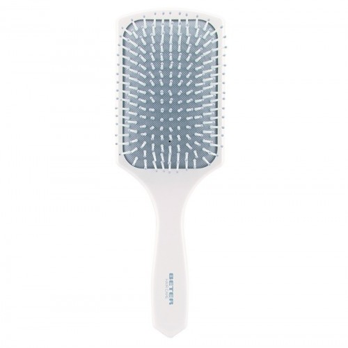 Paddle cushion brush, nylon pins with protective tip