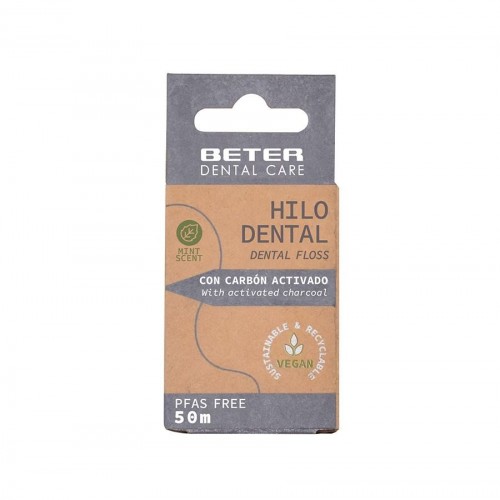 Dental floss with activated charcoal 50 m. - Dental care