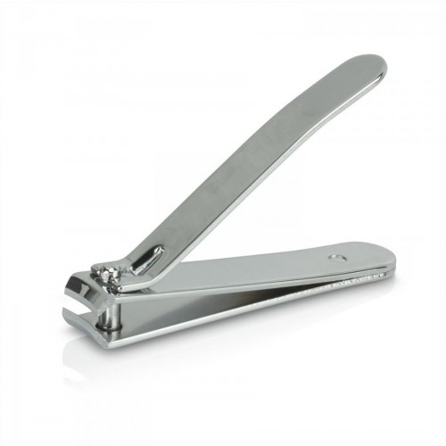 Chromeplated manicure nail clipper with nail file