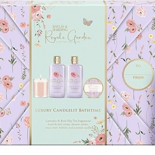 Baylis & Harding Royale Garden Gift Wrapped Candlelit Gift Set