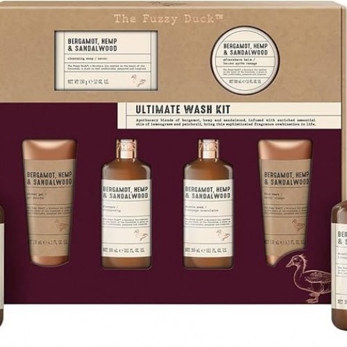 Baylis & Harding The Fuzzy Duck Bergamot, Hemp & Sandalwood Men's Ultimate Wash Kit Gift Set