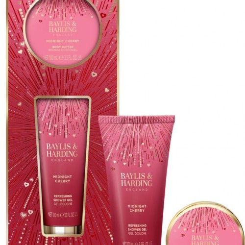 Baylis & Harding Midnight Cherry Indulgent Body Pamper Duo Gift Set