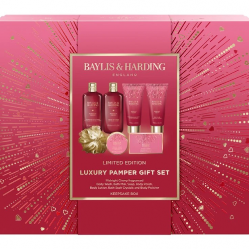 Baylis & Harding Midnight Cherry Luxury Pamper Gift Set