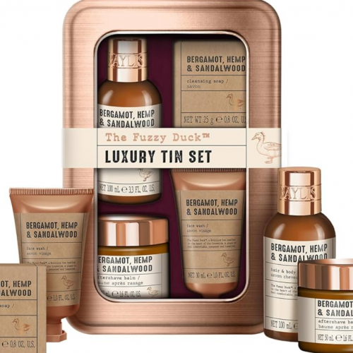 Baylis & Harding The Fuzzy Duck Bergamot, Hemp & Sandalwood Men's Luxury Grooming Tin Gift Set