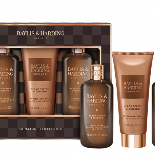 Baylis & Harding Black Pepper & Ginseng Men's Luxury Bathing Trio Gift Set