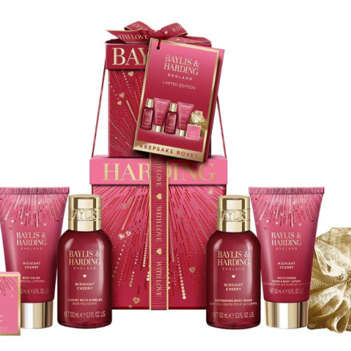 Baylis & Harding Midnight Cherry Luxury Pamper Present Gift Set